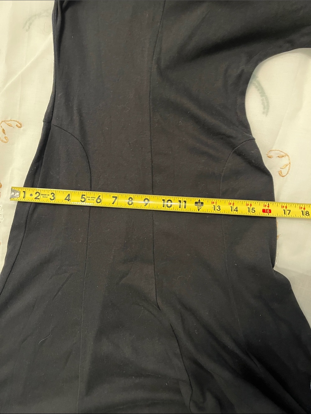 Black Long-Sleeve Fit-and-Flare Dress - Picture 6 of 6